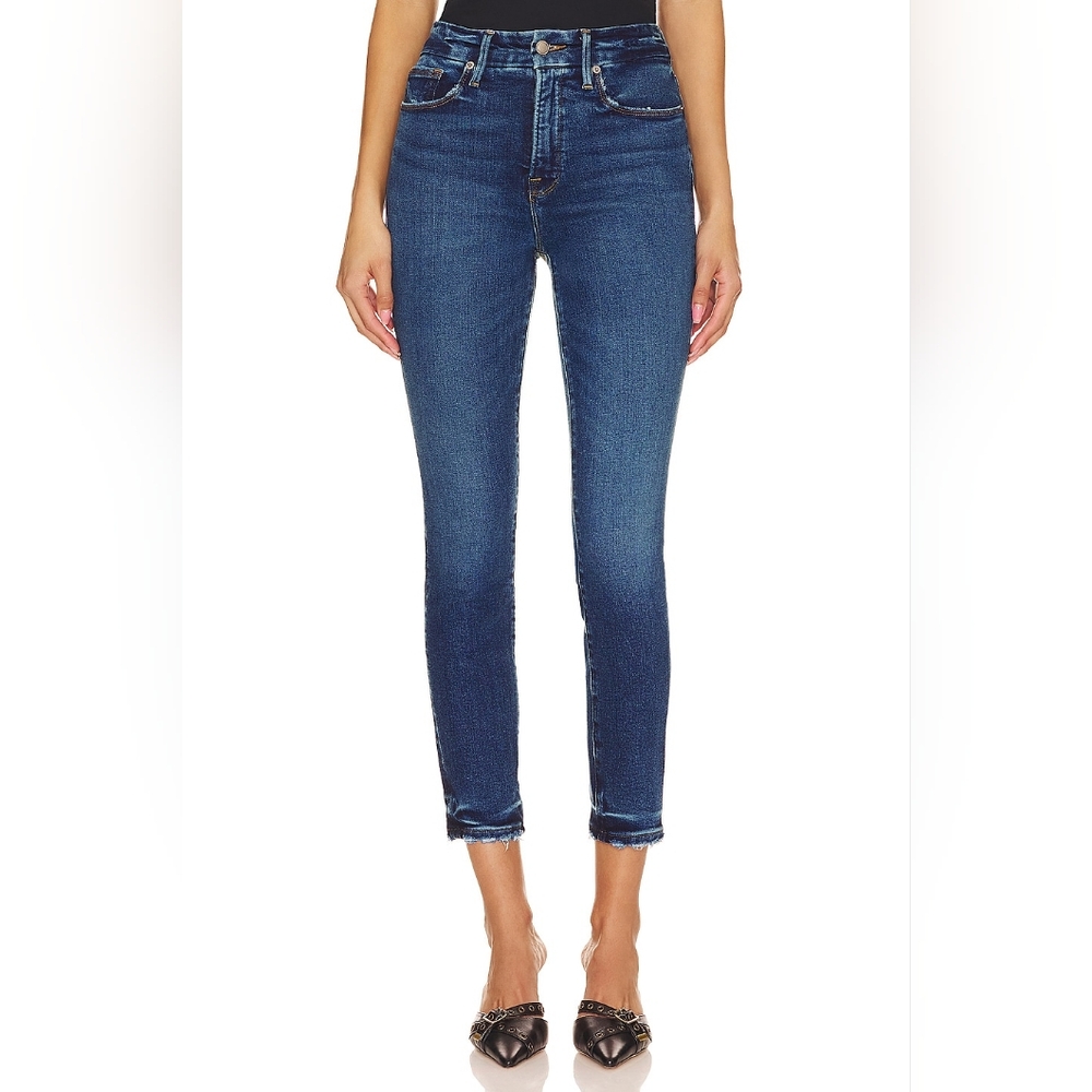 Good American Good Legs Indigo Blue Straight Leg REVOLVE